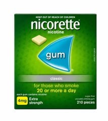 Kẹo Cao Su Cai Thuốc Lá Nicorette Gum 4mg Hộp 210 Viên