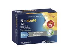 Kẹo Cao Su Cai Thuốc Lá Nicabate Gum Nicotine 2mg Hộp 200 Viên