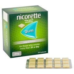 Kẹo Cao Su Cai Thuốc Lá Nicorette Gum 4mg Hộp 210 Viên