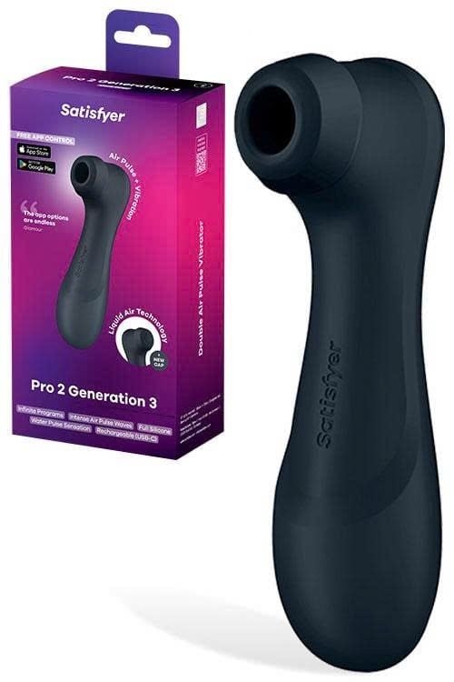 Satisfyer Pro 2 Generation 3 App Bluetooth Dark Grey - Máy Mát Xa Kích Thích Âm Vật Với Công Nghệ Thổi Khí MÀU ĐEN