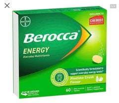 Viên Sủi Tăng Đề Kháng Berocca Vị Dứa Chanh Hộp 60 Viên