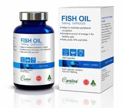 Viên uống dầu cá hồi Careline Fish Oil 1000mg lọ 300 viên