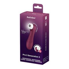 Satisfyer Pro 2 Generation 3 App Bluetooth Wine Red - Máy Mát Xa Kích Thích Âm Vật Với Công Nghệ Thổi Khí MÀU MẬN