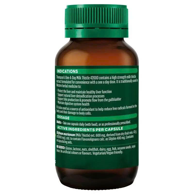 Viên Uống Bổ Gan Thompson's One-A-Day Milk Thistle 42000mg Lọ 60 Viên