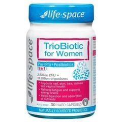 Men Vi Sinh Cho Phụ Nữ Life Space TrioBiotic for Women Lọ 30 Viên