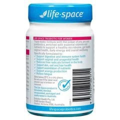 Men Vi Sinh Cho Phụ Nữ Life Space TrioBiotic for Women Lọ 30 Viên