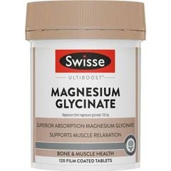 Viên Uống Bổ Sung Magie Hữu Cơ Swisse Ultiboost Magnesium Glycinate Lọ 120 Viên