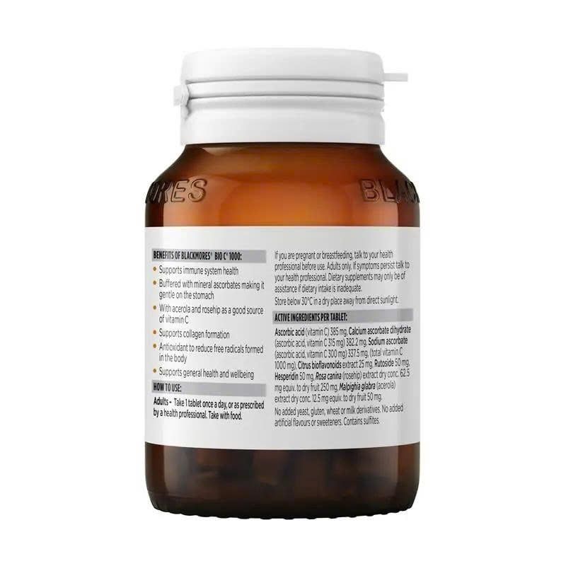 Viên Uống Bổ Sung Vitamin C Hàm Lượng Cao Blackmores Bio C 1000 Lọ 62 Viên