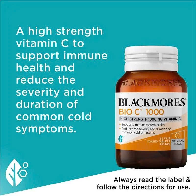 Viên Uống Bổ Sung Vitamin C Hàm Lượng Cao Blackmores Bio C 1000 Lọ 62 Viên