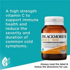 Viên Uống Bổ Sung Vitamin C Hàm Lượng Cao Blackmores Bio C 1000 Lọ 62 Viên