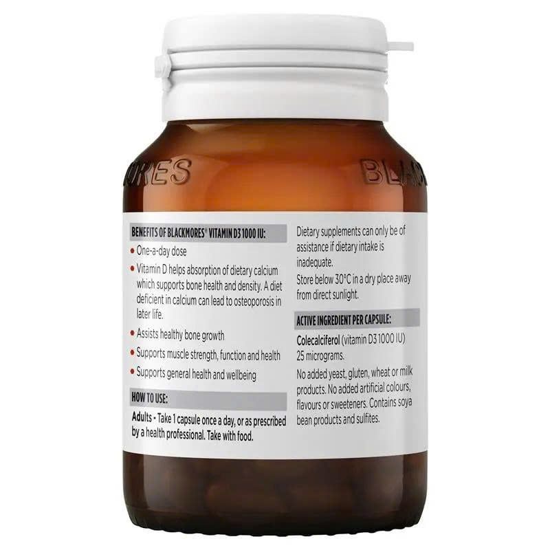 Viên Uống Bổ Sung Vitamin D3 1000IU Blackmores Lọ 130 Viên