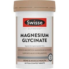Viên Uống Bổ Sung Magie Hữu Cơ Swisse Ultiboost Magnesium Glycinate Lọ 60 Viên