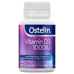 Viên Uống Bổ Sung Vitamin D3 1000IU Ostelin Lọ 130 Viên