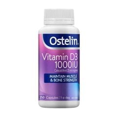 Viên Uống Bổ Sung Vitamin D3 1000IU Ostelin Lọ 250 Viên