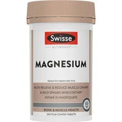 Viên Uống Bổ Sung Magie Swisse Ultiboost Magnesium Lọ 200 Viên