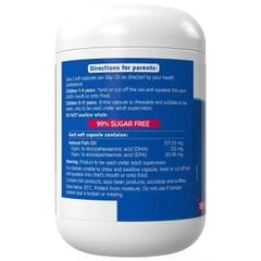 Viên Nhai Dầu Cá Nature's Way Kids Smart Omega3 Fish Oil Trio Lọ 180 Viên