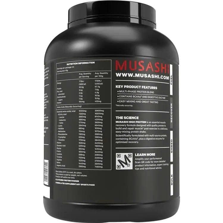 Bột Musashi High Protein Vanilla Vị Vani Hộp 2kg