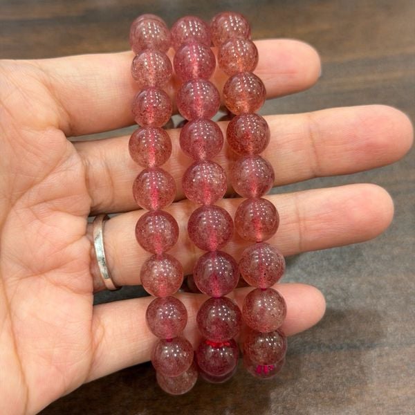  S019 VÒNG ĐÁ THẠCH ANH DÂU TÂY HỒNG 