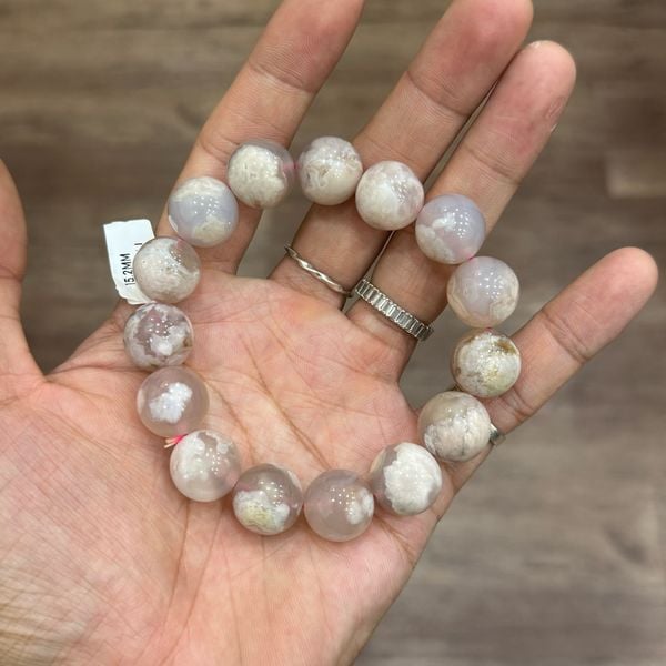  S002 VÒNG ĐÁ MÃ NÃO HOA ANH ĐÀO 