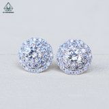  EX487 5mm Bông tai viền hoa 