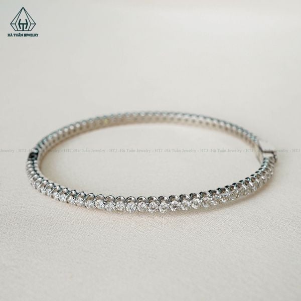  B032 2mm Vòng tay full đá cz 