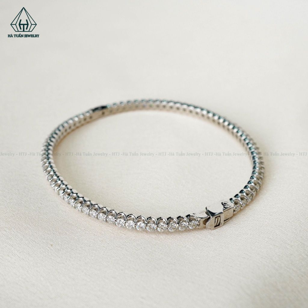 B032 2mm Vòng tay full đá cz