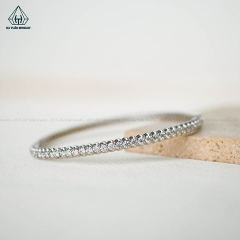 B032 2mm Vòng tay full đá cz