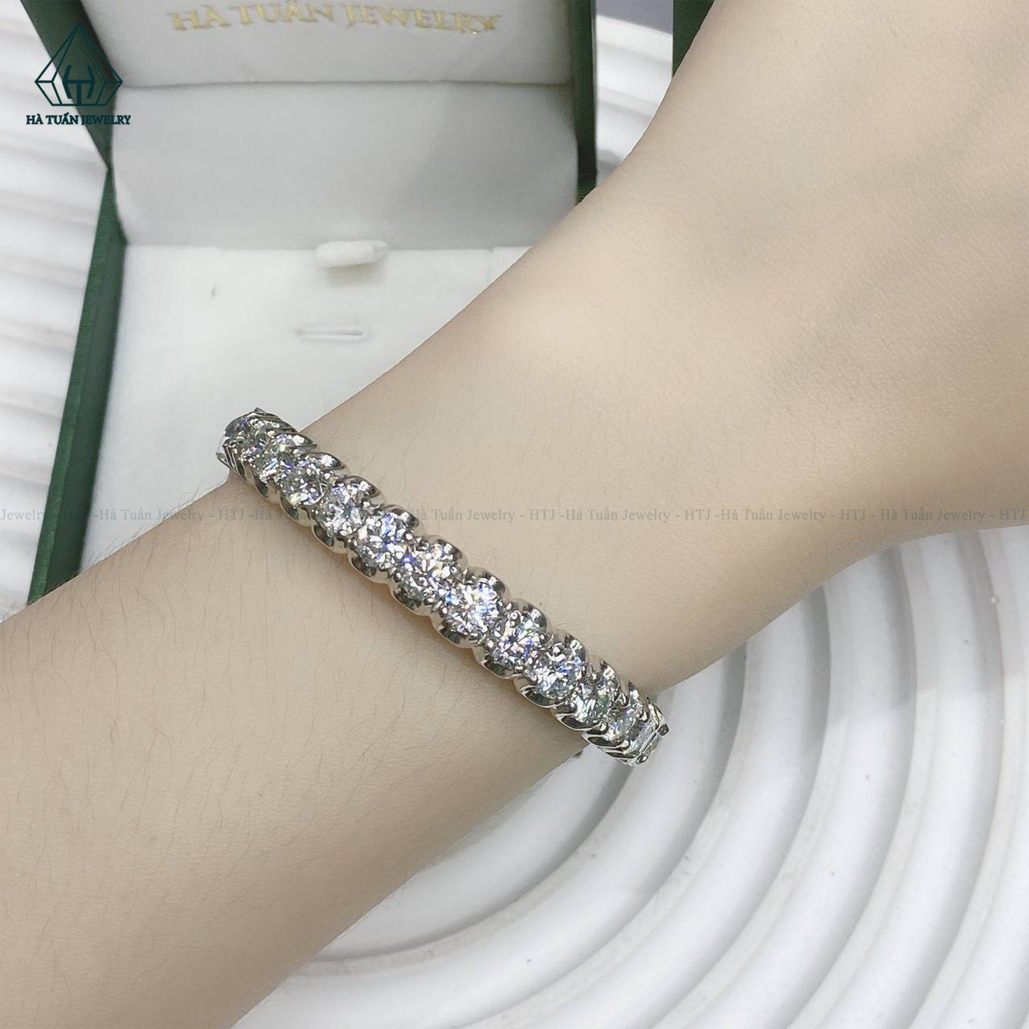  B032 5mm Vòng tay full đá cz 