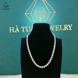  NCX084 6mm Dây chuyền halo full đá CZ 