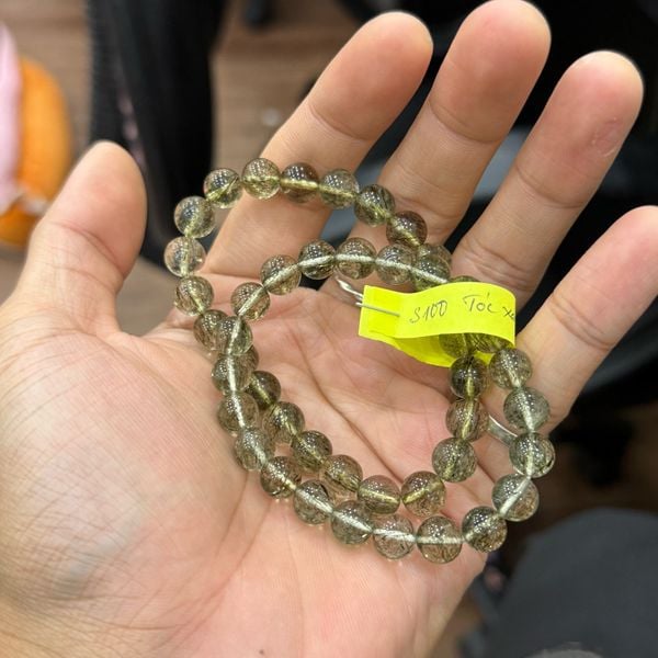  S100 VÒNG THẠCH ANH TÓC XANH RÊU 