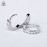  EX168 Bông tai khoen đá Cz 