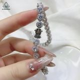  NCX084 6mm Dây chuyền halo full đá CZ 