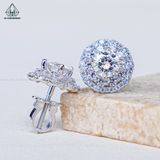  EX487 5mm Bông tai viền hoa 