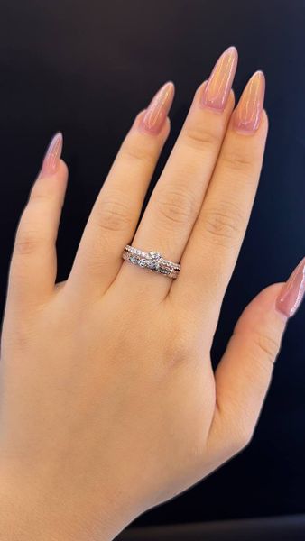  RX672 5mm Nhẫn nữ phối kim tiền 