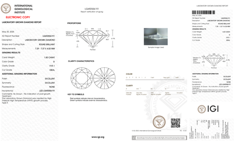 LDI72 Kim cương nuôi cấy 7.2mm-IGI LG692556191