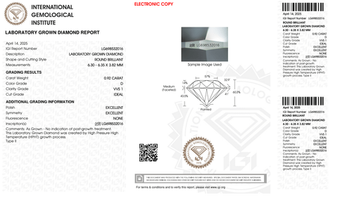 LDI63 Kim cương nuôi cấy 6.3mm-IGI LG698532016