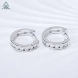  EX168 Bông tai khoen đá Cz 