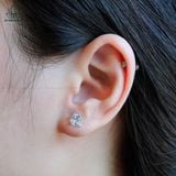  EX086 Bông tai nụ đá Cz Cushion 