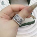  RMX145 6.3mm Nhẫn nam viền baguette 
