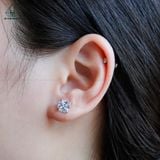  EX086 Bông tai nụ đá Cz Cushion 