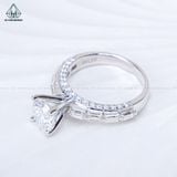  RX659 FULL MOIS 7.2mm Nhẫn nữ vành đai baguette 