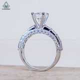 RX659 FULL MOIS 7.2mm Nhẫn nữ vành đai baguette 