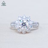  RX658 FULL MOIS 6.3mm Nhẫn nữ đài hoa 