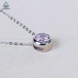  N716 Dây mặt liền chủ CZ 7.2mm Hồng 