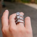 RX557 FULL MOIS 6.3mm Nhẫn nữ viền baguette