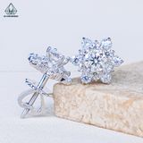  EX482 4.5mm Bông tai hoa 6 cánh nhọn 