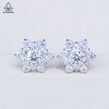  EX482 4.5mm Bông tai hoa 6 cánh nhọn 