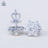  EX482 4.5mm Bông tai hoa 6 cánh nhọn 