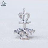  EX482 4.5mm Bông tai hoa 6 cánh nhọn 