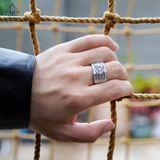  RMX173 10mm Nhẫn nam baguette 